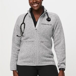 Figs Women's Heather Gray Utility Jacket